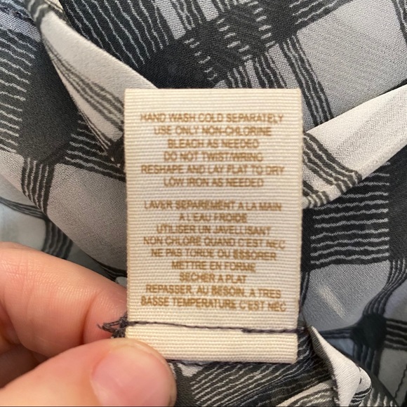 Free People Semi Sheer Plaid Button-Up Blouse - Picture 8 of 8